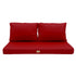 Coussins pour salon de jardin déhoussable 120x60cm Rouge - Deco-arts.fr