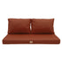 Coussins pour salon de jardin déhoussable 120x60cm Terracotta - Deco-arts.fr