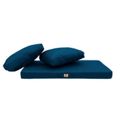 Coussins pour salon de jardin déhoussable 100x50cm Bleu pétrole - Deco-arts.fr