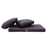 Coussins pour salon de jardin déhoussable 120x60cm Gris carbone - Deco-arts.fr