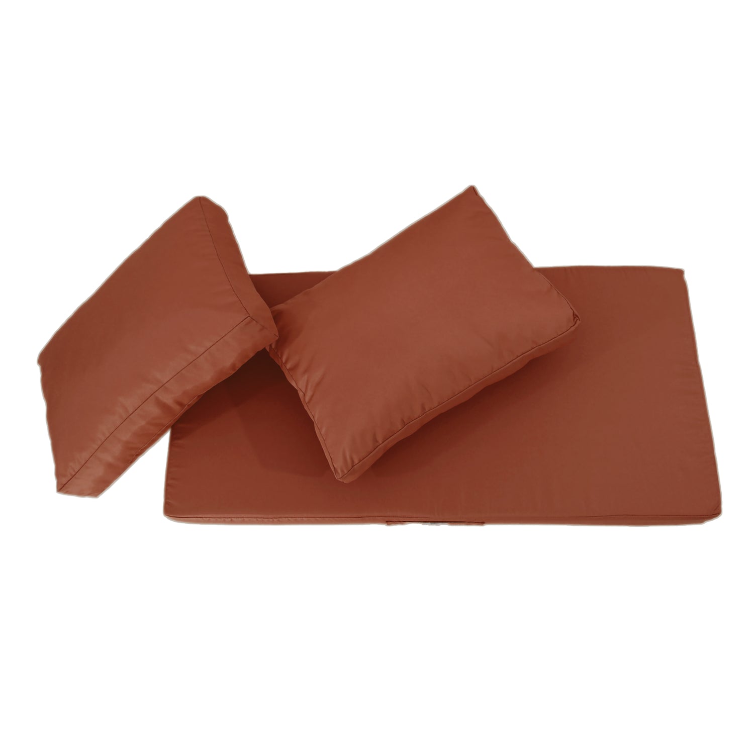 Coussins pour salon de jardin déhoussable 120x60cm Terracotta - Deco-arts.fr