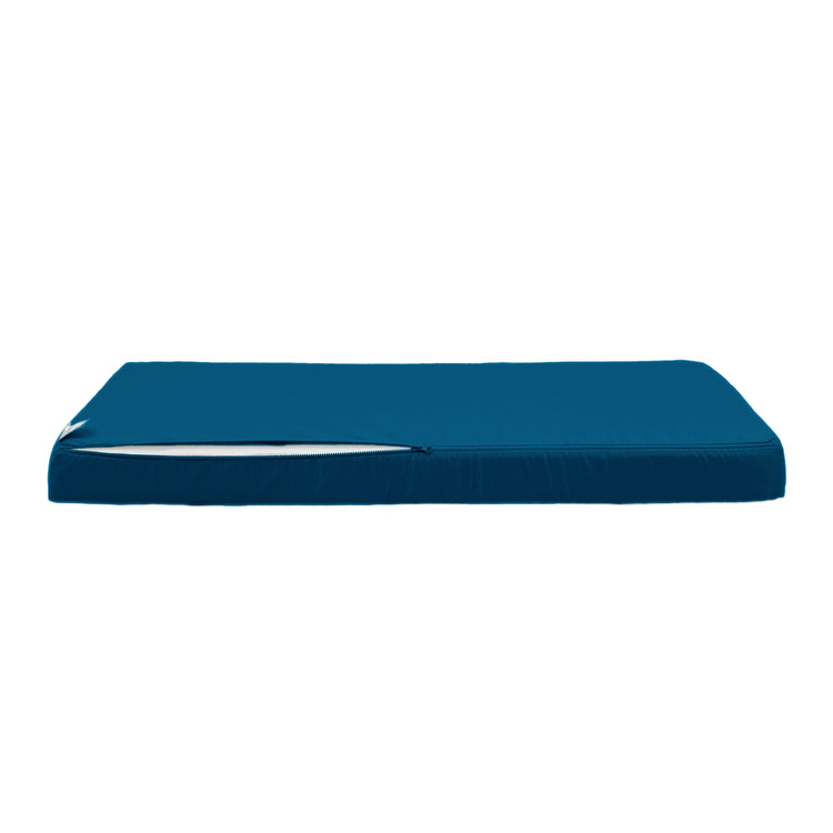 Coussins pour salon de jardin déhoussable 120x60cm Bleu pétrole - Deco-arts.fr