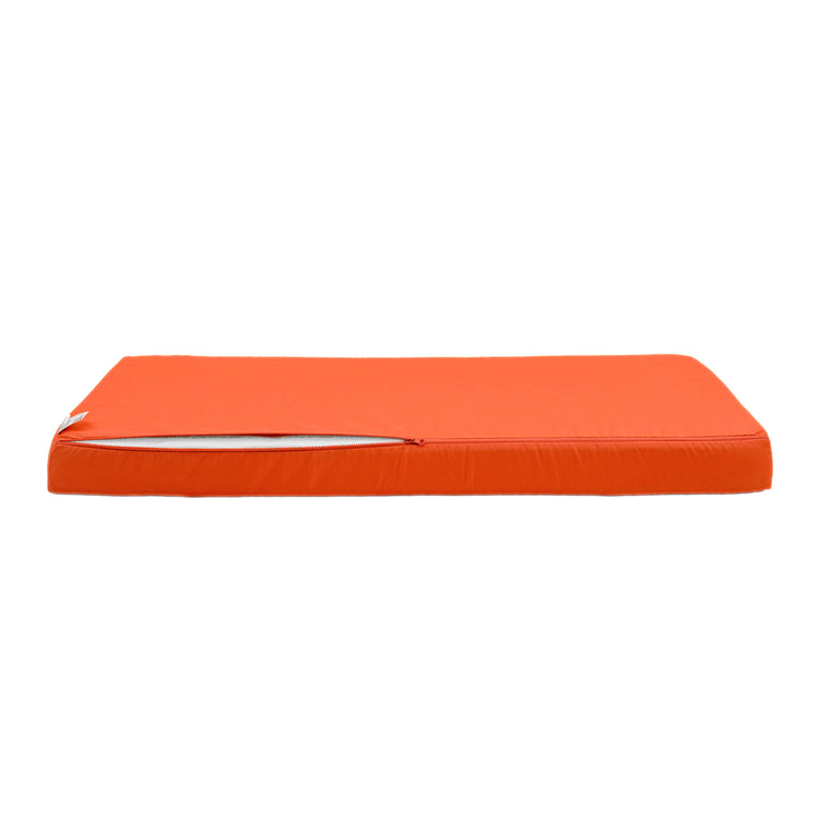 Coussins pour salon de jardin déhoussable 100x50cm Orange - Deco-arts.fr