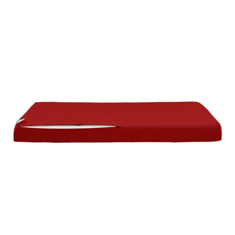Coussins pour salon de jardin déhoussable 120x60cm Rouge - Deco-arts.fr