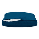 Coussins pour salon de jardin déhoussable 100x50cm Bleu pétrole - Deco-arts.fr