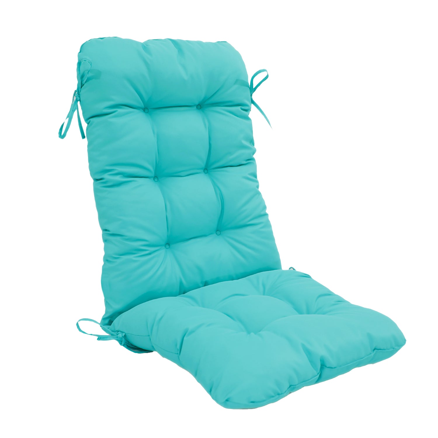 Coussin pour chaise avec dossier - Capitonné -  50x120x8cm -  Bleu caraïbes - Deco-arts.fr