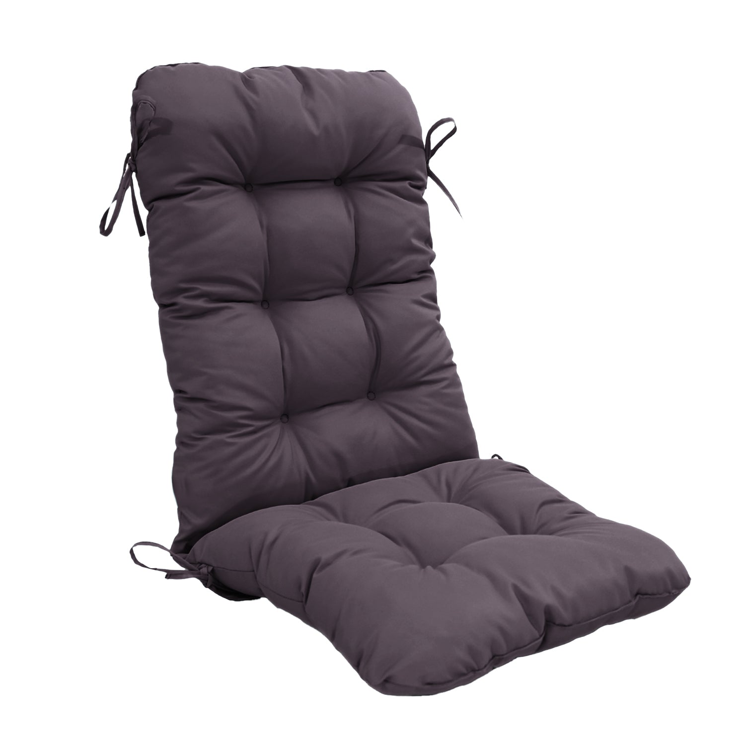 Coussin pour chaise avec dossier - Capitonné -  50x120x8cm - Gris carbone - Deco-arts.fr
