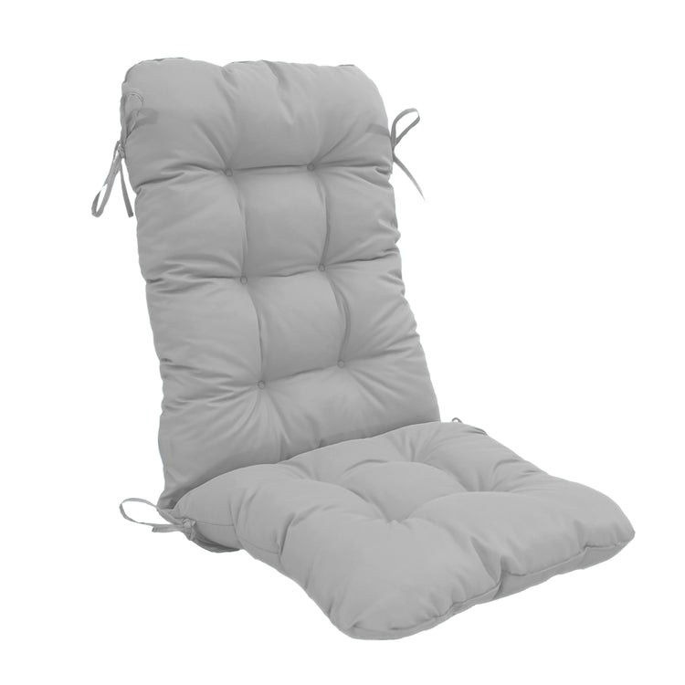 Coussin pour chaise avec dossier - Capitonné -  50x120x8cm - Gris galet - Deco-arts.fr