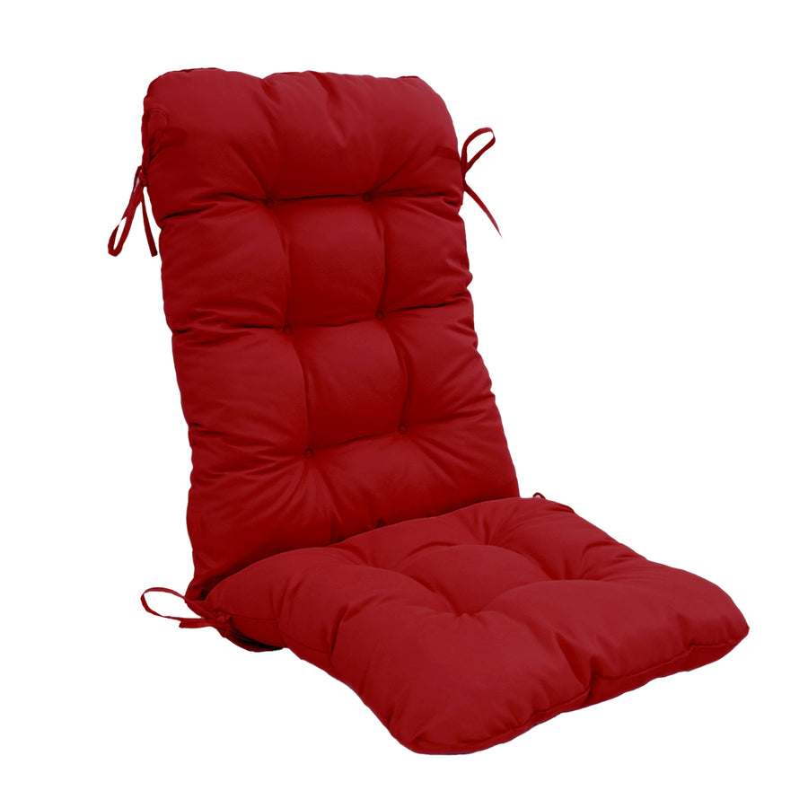 Cojín para Silla con Respaldo Alto 120x50 Rojo, tejido anti-UV e hidrófugo
