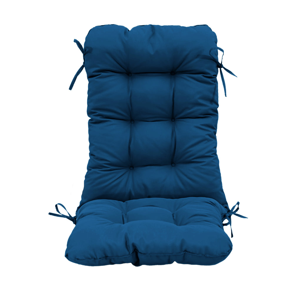 Cojín para Silla con Respaldo Alto 120x50 Azul Petróleo, grosor de 8 cm