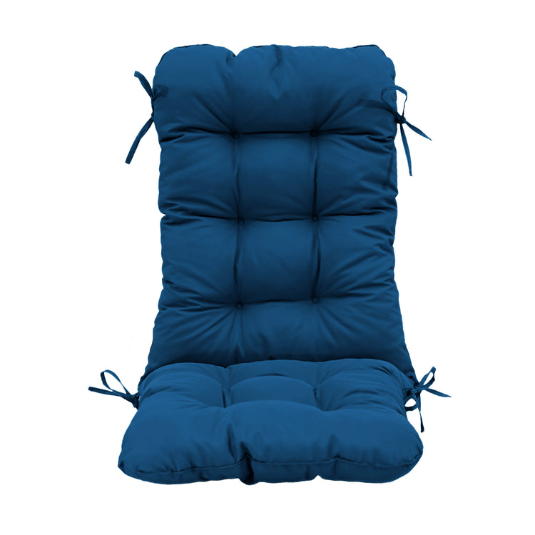 Coussin pour chaise avec dossier - Capitonné -  50x120x8cm - Bleu pétrole - Deco-arts.fr