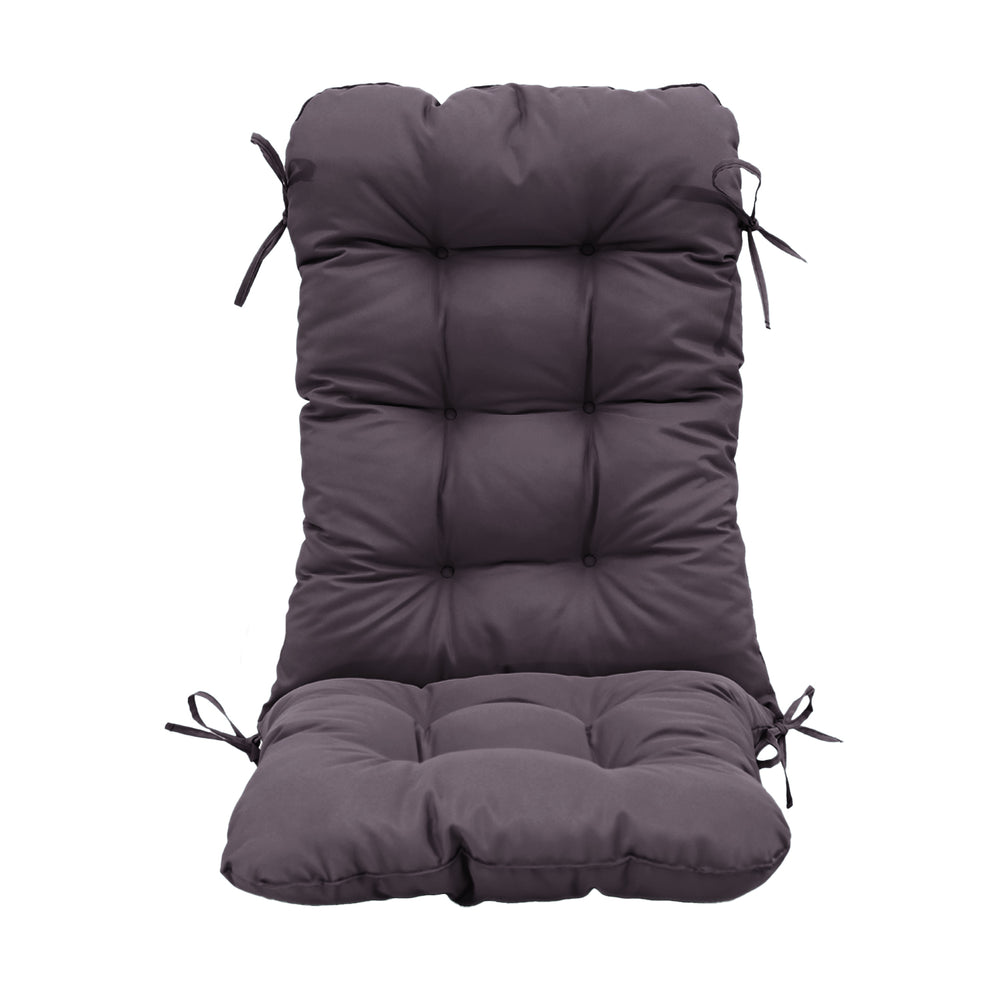 Cojín para Silla con Respaldo Alto 120x50 Gris Carbón, grosor de 8 cm