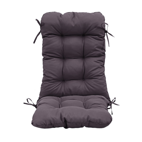 Coussin pour chaise avec dossier - Capitonné -  50x120x8cm - Gris carbone - Deco-arts.fr