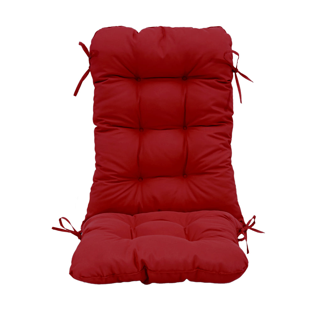 Cojín para Silla con Respaldo Alto 120x50 Rojo, grosor de 8 cm