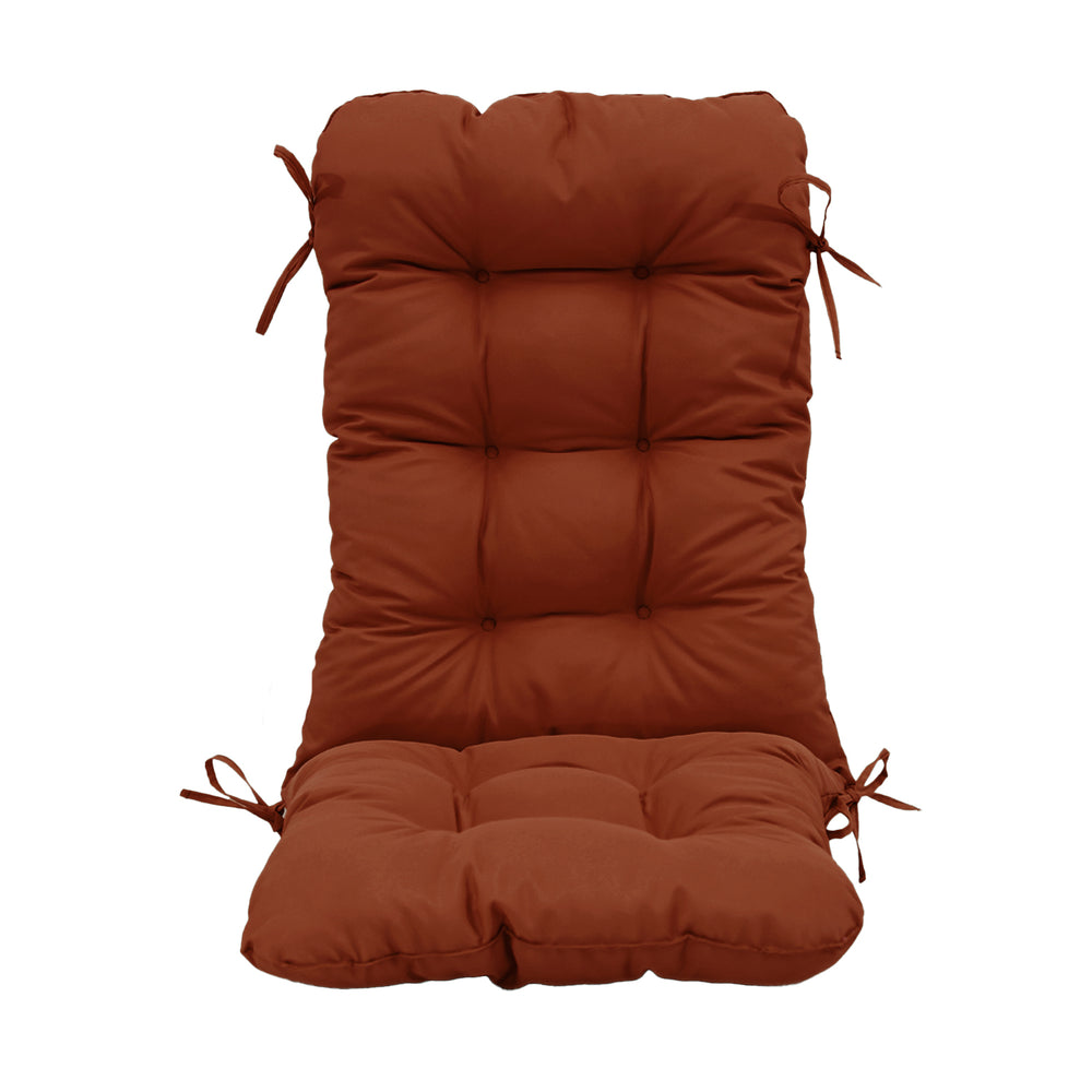 Cojín para Silla con Respaldo Alto 120x50 Terracota, grosor de 8 cm