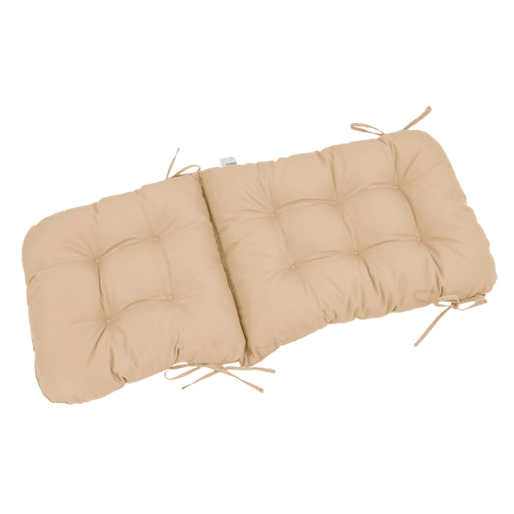Coussin pour chaise avec dossier - Capitonné -  50x120x8cm - Beige - Deco-arts.fr