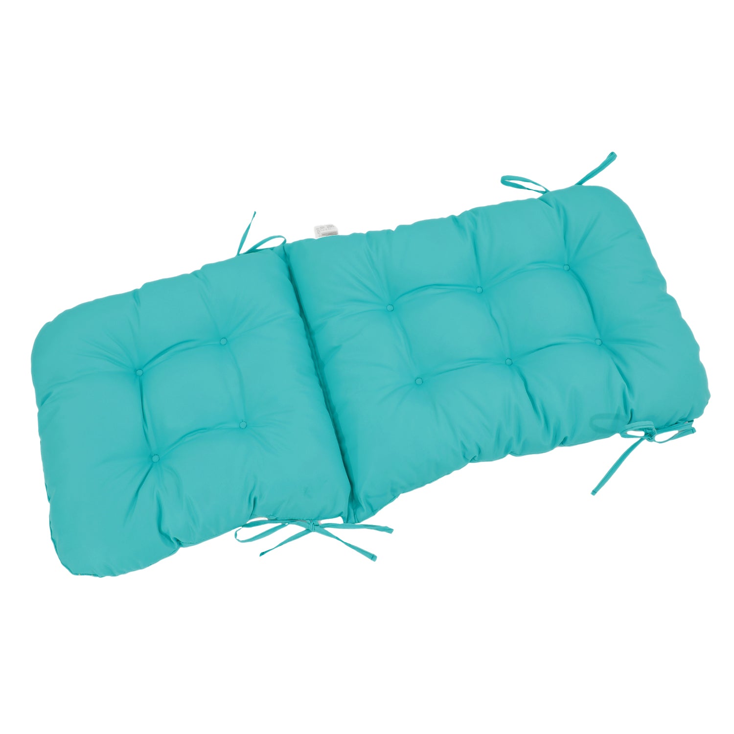 Coussin pour chaise avec dossier - Capitonné -  50x120x8cm -  Bleu caraïbes - Deco-arts.fr