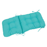 Coussin pour chaise avec dossier - Capitonné -  50x120x8cm -  Bleu caraïbes - Deco-arts.fr