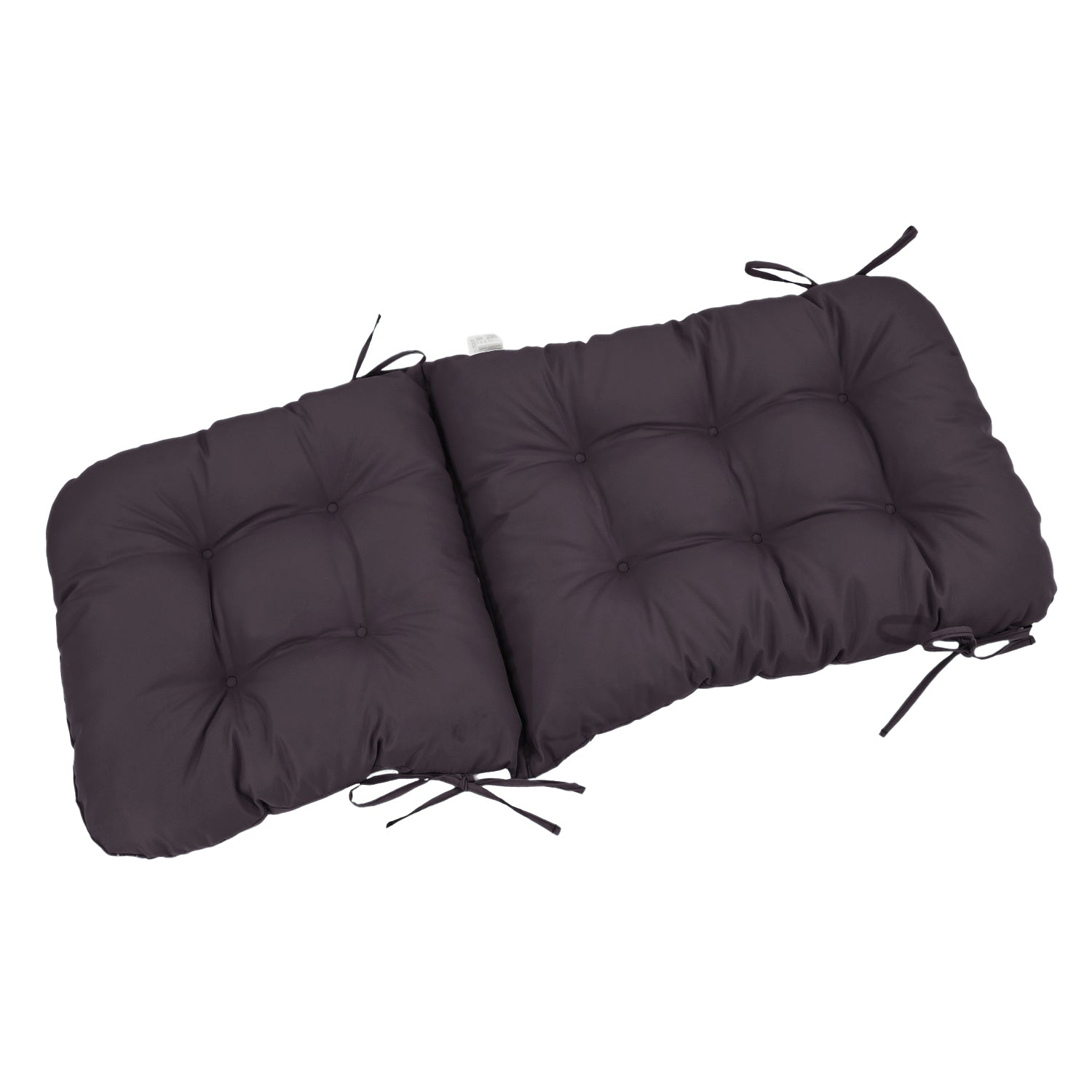 Coussin pour chaise avec dossier - Capitonné -  50x120x8cm - Gris carbone - Deco-arts.fr