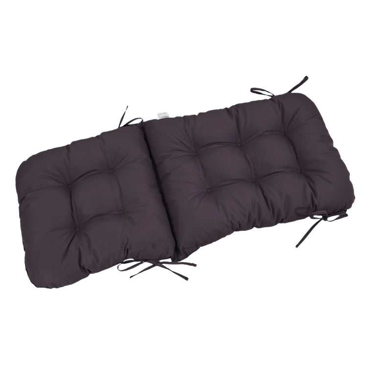 Coussin pour chaise avec dossier - Capitonné -  50x120x8cm - Gris carbone - Deco-arts.fr