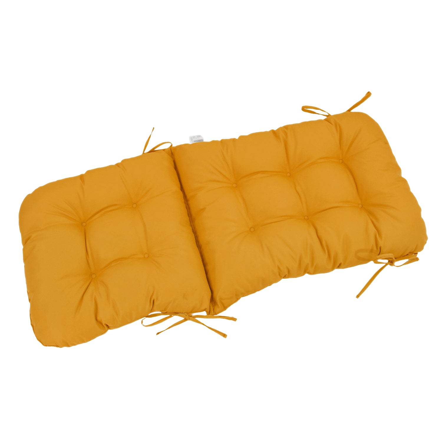Coussin pour chaise avec dossier - Capitonné -  50x120x8cm - Jaune - Deco-arts.fr