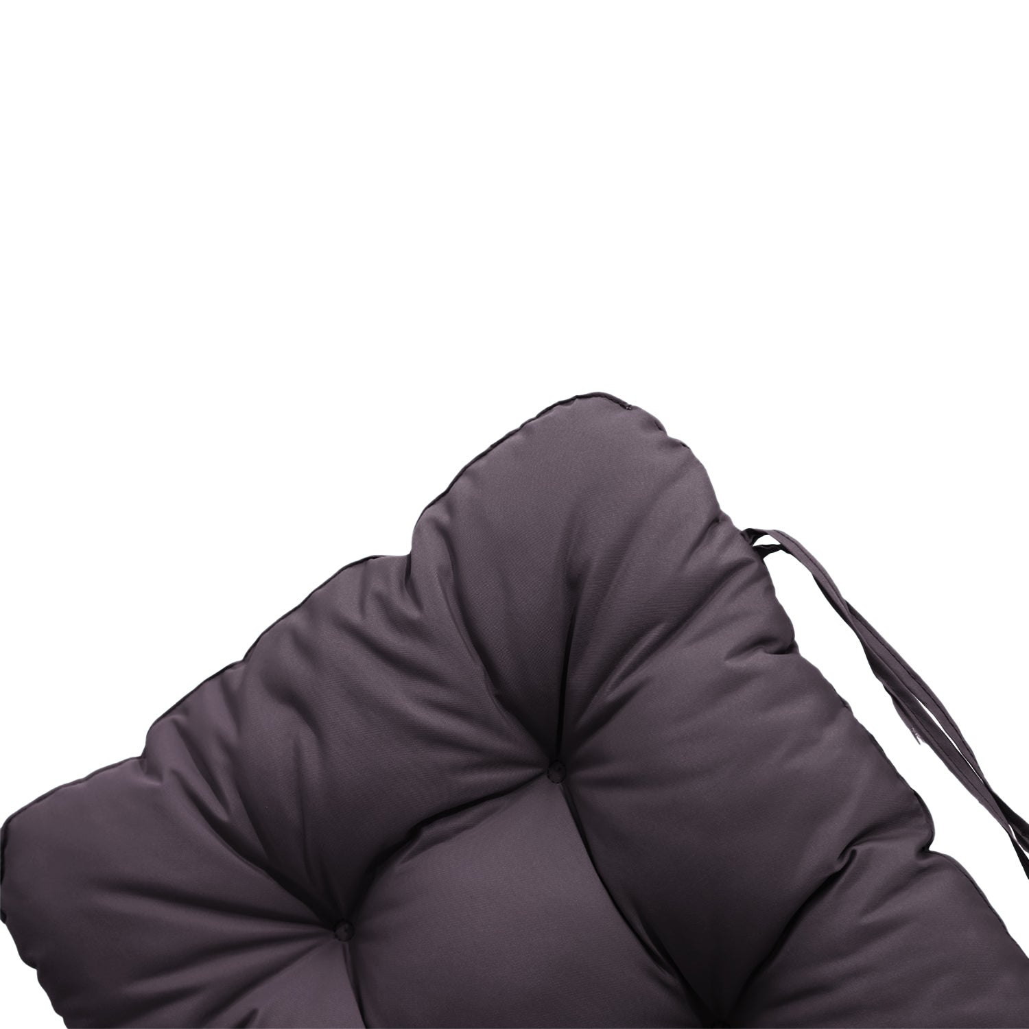 Coussin pour chaise avec dossier - Capitonné -  50x120x8cm - Gris carbone - Deco-arts.fr