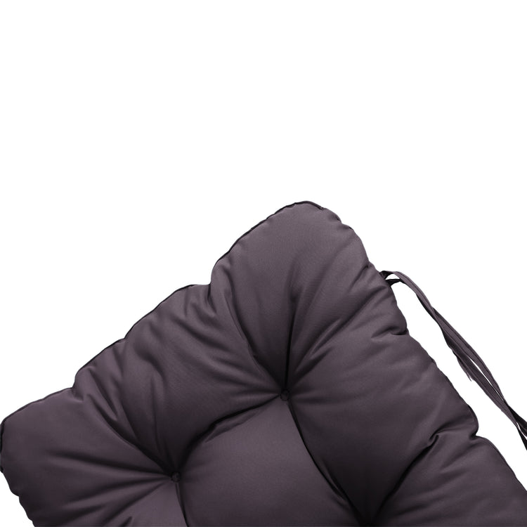 Coussin pour chaise avec dossier - Capitonné -  50x120x8cm - Gris carbone - Deco-arts.fr