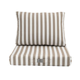 Coussins pour salon de jardin déhoussable 60x60cm - Rayure Beige - Deco-arts.fr