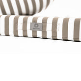 Coussins pour salon de jardin déhoussable 50x50cm - Rayure Beige - Deco-arts.fr
