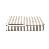 Coussins pour salon de jardin déhoussable 50x50cm - Rayure Beige - Deco-arts.fr