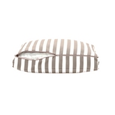 Coussins pour salon de jardin déhoussable 50x50cm - Rayure Beige - Deco-arts.fr