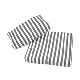Coussins pour salon de jardin déhoussable 50x50cm - Rayure Gris foncé - Deco-arts.fr