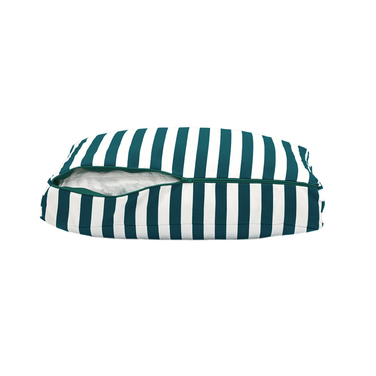 Coussins pour salon de jardin déhoussable 60x60cm - Rayure Vert - Deco-arts.fr