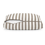Conjunto de Cojines para Salón de Jardín 50x50 Rayas Beige - Premium 270g (Asiento + Respaldo)