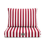 Conjunto de Cojines para Salón de Jardín 60x60 Rayas Rojas - Premium 270g (Asiento + Respaldo)