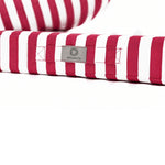 Conjunto de Cojines para Salón de Jardín 50x50 Rayas Rojas - Premium 270g (Asiento + Respaldo)
