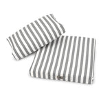 Conjunto de Cojines para Salón de Jardín 60x60 Rayas Gris Claro - Premium 270g (Asiento + Respaldo)