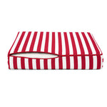 Conjunto de Cojines para Salón de Jardín 50x50 Rayas Rojas - Premium 270g (Asiento + Respaldo)