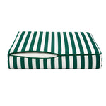 Conjunto Cojines Jardín 50x60 Rayas Verde - Premium 270g (Asiento + Respaldo)