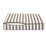 Conjunto de Cojines para Salón de Jardín 50x50 Rayas Beige - Premium 270g (Asiento + Respaldo)