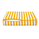 Conjunto de Cojines para Salón de Jardín 50x50 Rayas Amarillas - Premium 270g (Asiento + Respaldo)