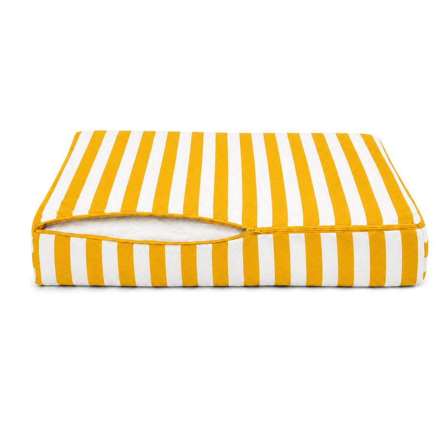 Conjunto Cojines Jardín 50x60 Rayas Amarillo, para interior y exterior