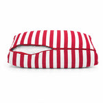 Conjunto de Cojines para Salón de Jardín 60x60 Rayas Rojas - Premium 270g (Asiento + Respaldo)