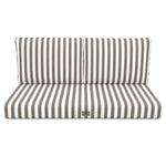 Conjunto de Cojines para Salón de Jardín 100x50 Rayas Beige - Premium 270g (1 Asiento + 2 Respaldos)
