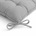 Lote de 4 Cojines para Silla 40x40 Gris Claro - Interior y Exterior (Hidrófugo con Sujeciones)