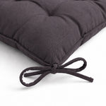 Lote de 4 Cojines para Silla 40x40 Gris Carbón - Interior y Exterior (Hidrófugo con Sujeciones)
