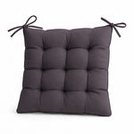Lote de 4 Cojines para Silla 40x40 Gris Carbón - Interior y Exterior (Hidrófugo con Sujeciones)