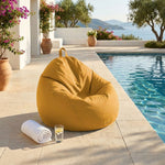 Pouf poire XL de exterior - 110x120 cm - Amarillo