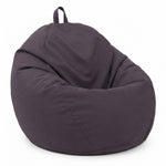 Pouf Poire XL 110x120 Gris Carbone - Déhoussable & Imperméable (Garni Billes)