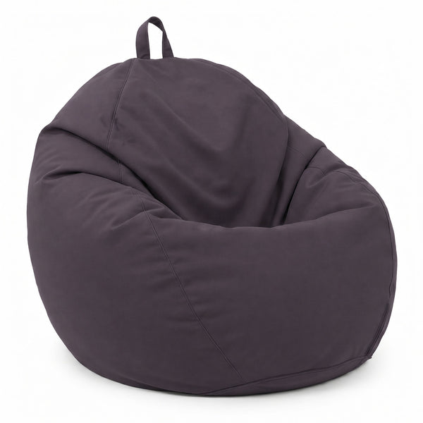 Puf Pera XL 110x120 Gris Carbón - Con Funda Extraíble & Impermeable (Garni Perlas)